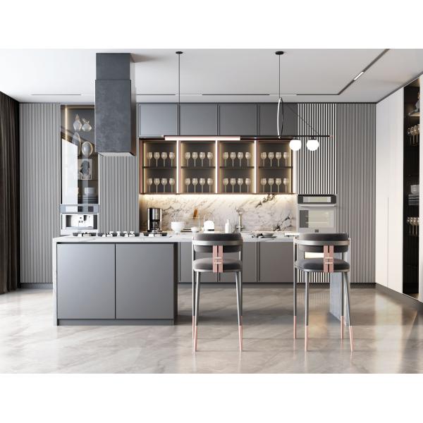 Minimalist Modern Kitchen Cabinet Classic Style With Artificial Stone Countertop