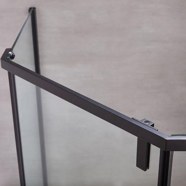 Шнурная ванная комната без рамы с черной рамой