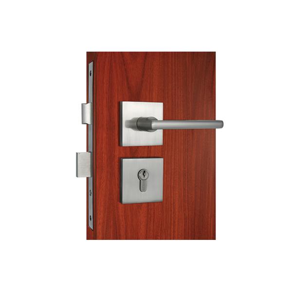 Entry Satin Nickel Lever Modern Mortise Lockset Handle Zinc Alloy