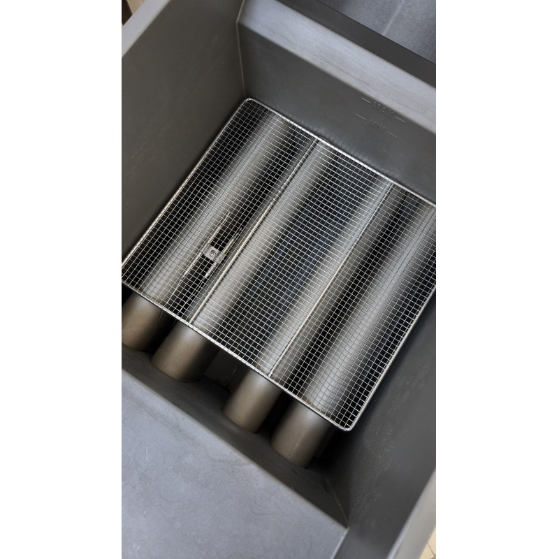 (GF-4)Commercial LPG / Natural Gas Deep Fryer 26.5L 34kW 4 Burners Double Basket CE