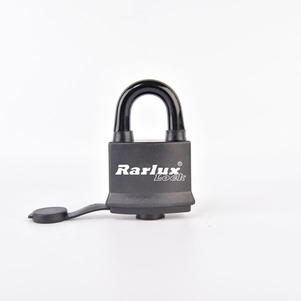 High Security RARLUX Waterproof Windproof Padlock Steel Key Iron Material Solid Brass Cylinder Short Shackle Weatherproof Rubber