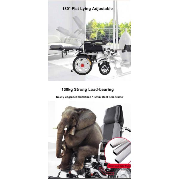 Disabled Electric Medical Transport Wheelchair With Remote Control Homecare