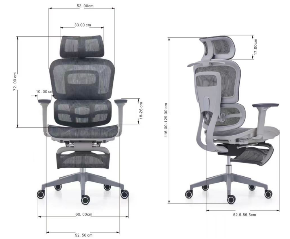Conference Executive Home Office Reclining Mesh Chair Ergonomic Adjustable