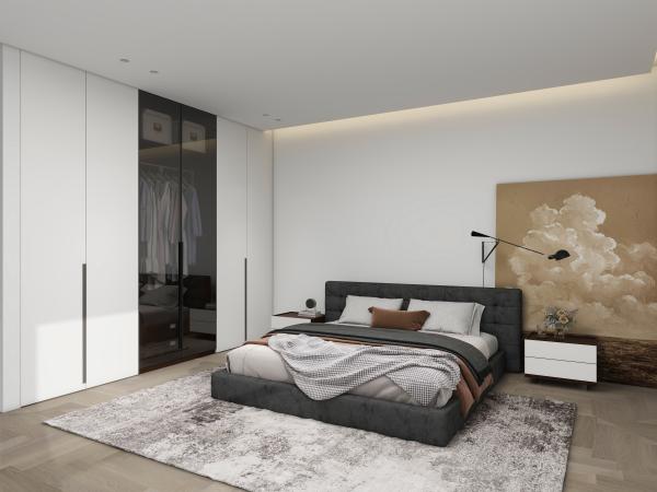Mobiliário de casa inteira personalização completo design moderno de madeira melamina / laca armário de cozinha modular