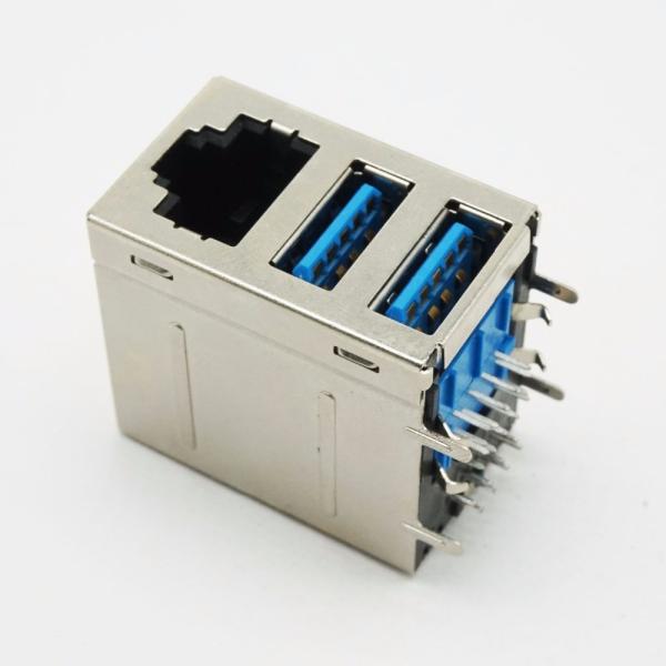 USB 3,0 PBT комбинированный 180 соединитель степени RJ45 для сети локальных сетей LAN