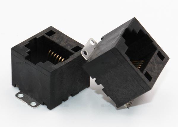 NO- vertical de logement noir du connecteur RJ45 protégeant Shell pour des hub/routeur