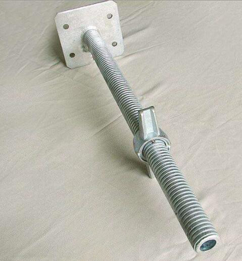 Construction Galvanized Scaffolding Screw Jacks Adjustable 34mm