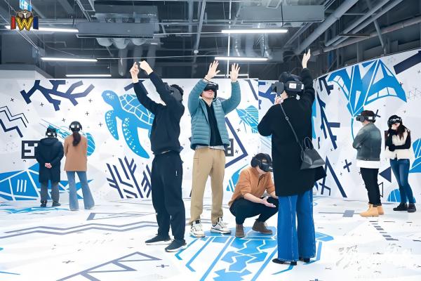 Jeu VR XR Arena avec contrôleurs d'armes interactives