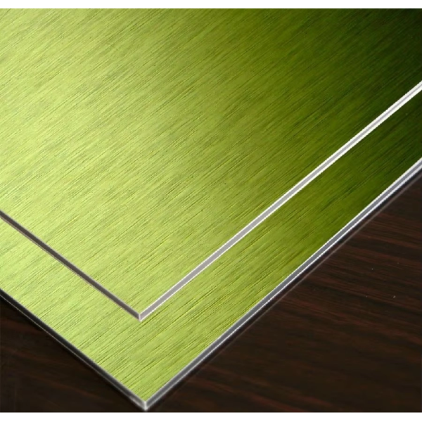 48IN 96IN Brushed Silvere And Golden Acp Sheet 3mm Silver Brush Finish Aluminum Composite Panel Decorative Exterior Sheet Cladding