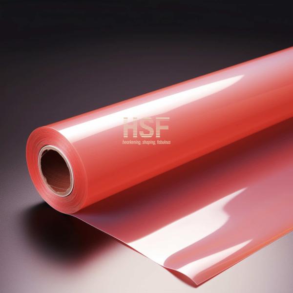 Film de polyester translucide recouvert de non-silicone rouge translucide 20um