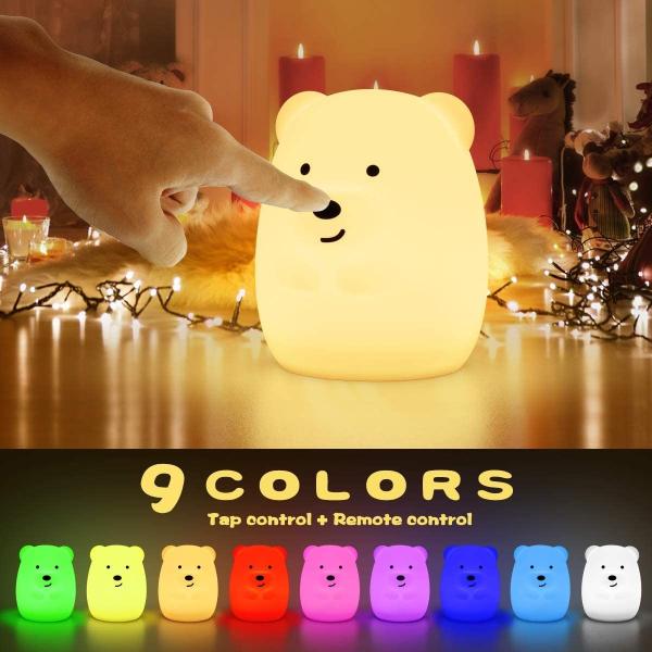 Gifts DC5V Remote Control Silicone LED Night Light 700mAh Portable Night Lights