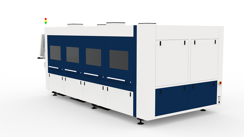 Fully Enclosed Sheet Metal Laser Cutting Machine Longitudinal Single Platform