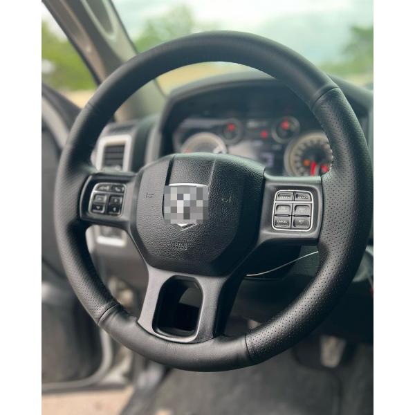 Hand Stitching PU Leather Steering Wheel Cover for Dodge RAM 1500 3500 2013 2014 2015 2016 2017 2018