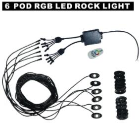 Сделайте 6 стручков водостойким Bluetooth Rgb привело света утеса