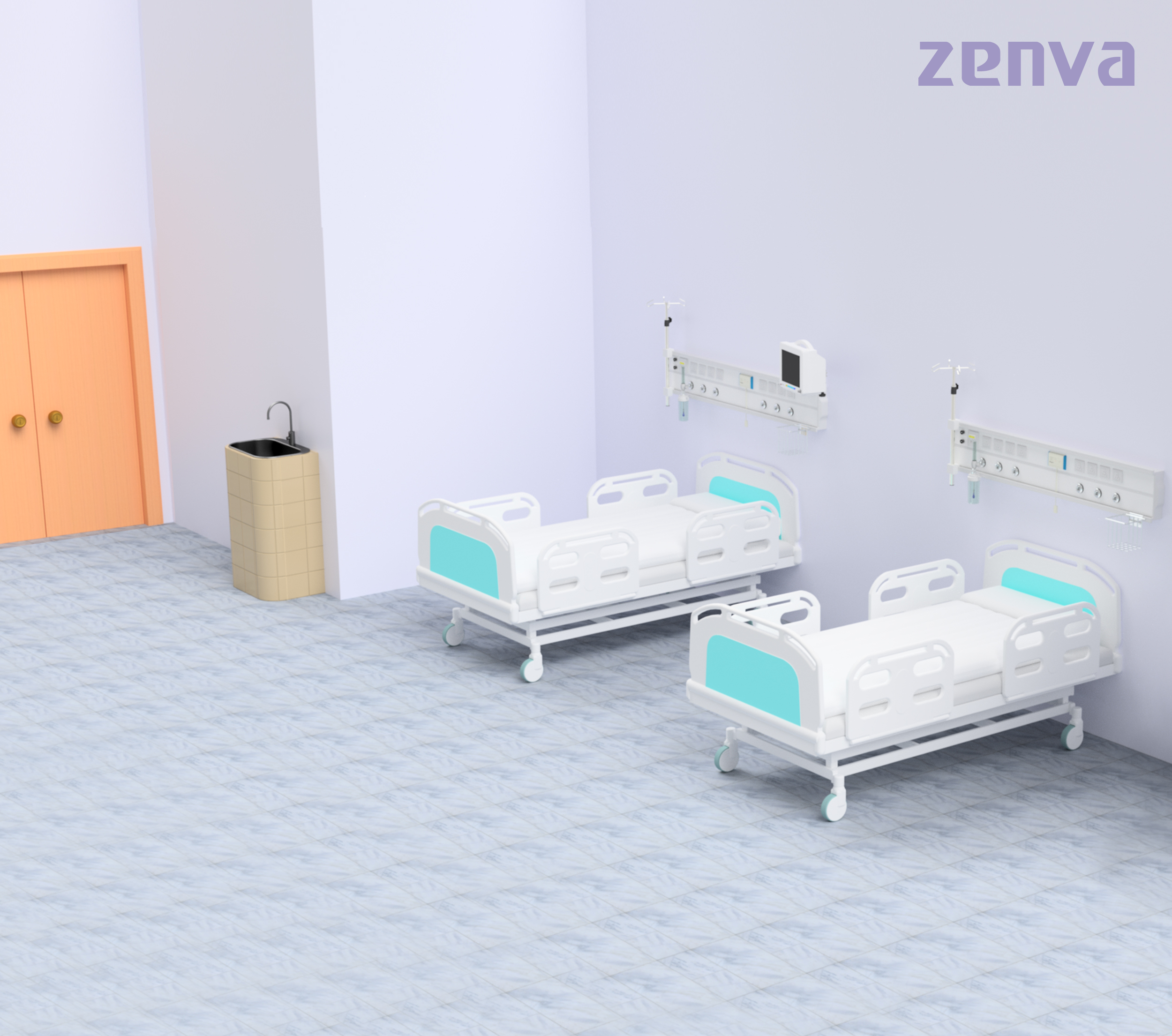 камера головы больничной койки рельса 1.0м вися двойную камеру