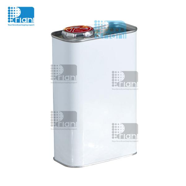 Boîtes de fer carrées 0.5L Boîtes de peinture vides, bouteilles en fer pour moteur