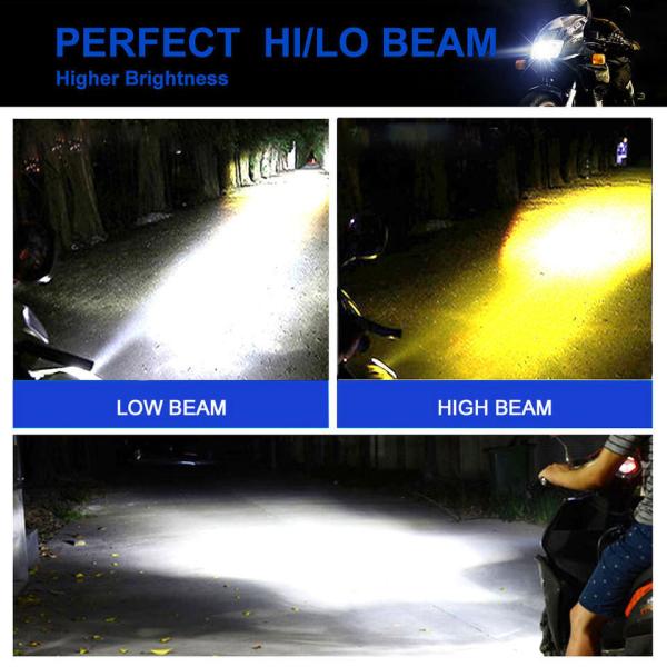 1200lm H6 Led Headlight Bulb For Motorcycle BA20D Headlight 50000 Hours Lifespan