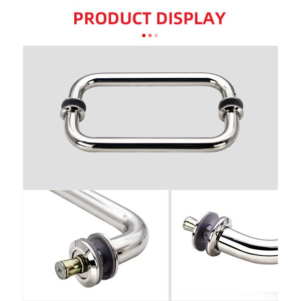 Мат черный атласный круглый нержавеющая сталь тяга ручка душ стеклянная дверь ручка