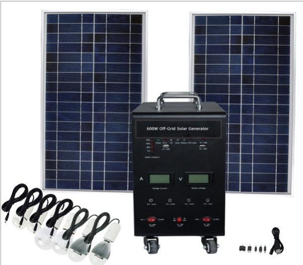 Interior Solar Panel Light Kit 12V 50A Lead - Acid Battery CE Approved