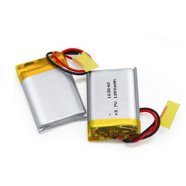 3.7V Lithium Polymer Rechargeable Battery 1200mAh , 103040 1 Cell Lipo Battery