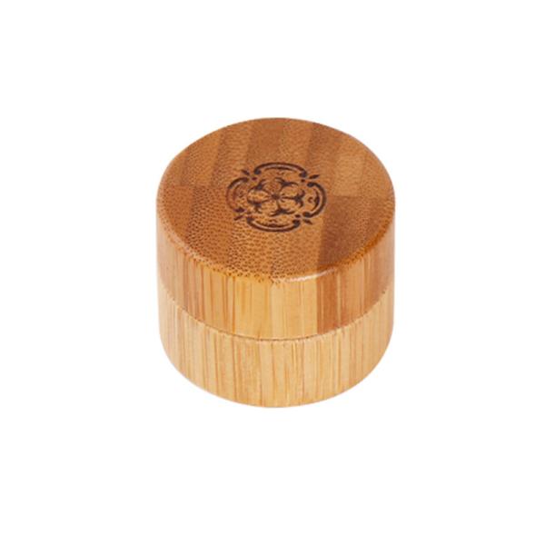 Изготовленный на заказ косметический упаковывая бамбуковый деревянный опарник Eco сливк дружелюбное