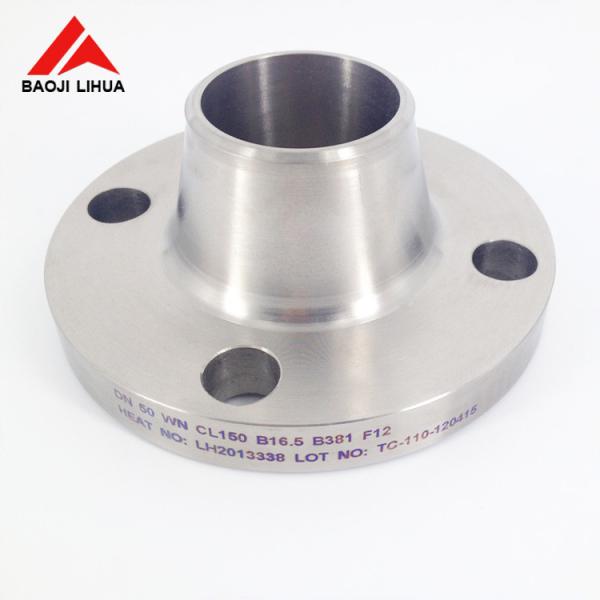 A flange do pescoço da solda do titânio de Gr2 Gr9 forjou ANSI B16.5 DN125 PN16 da máquina do Cnc