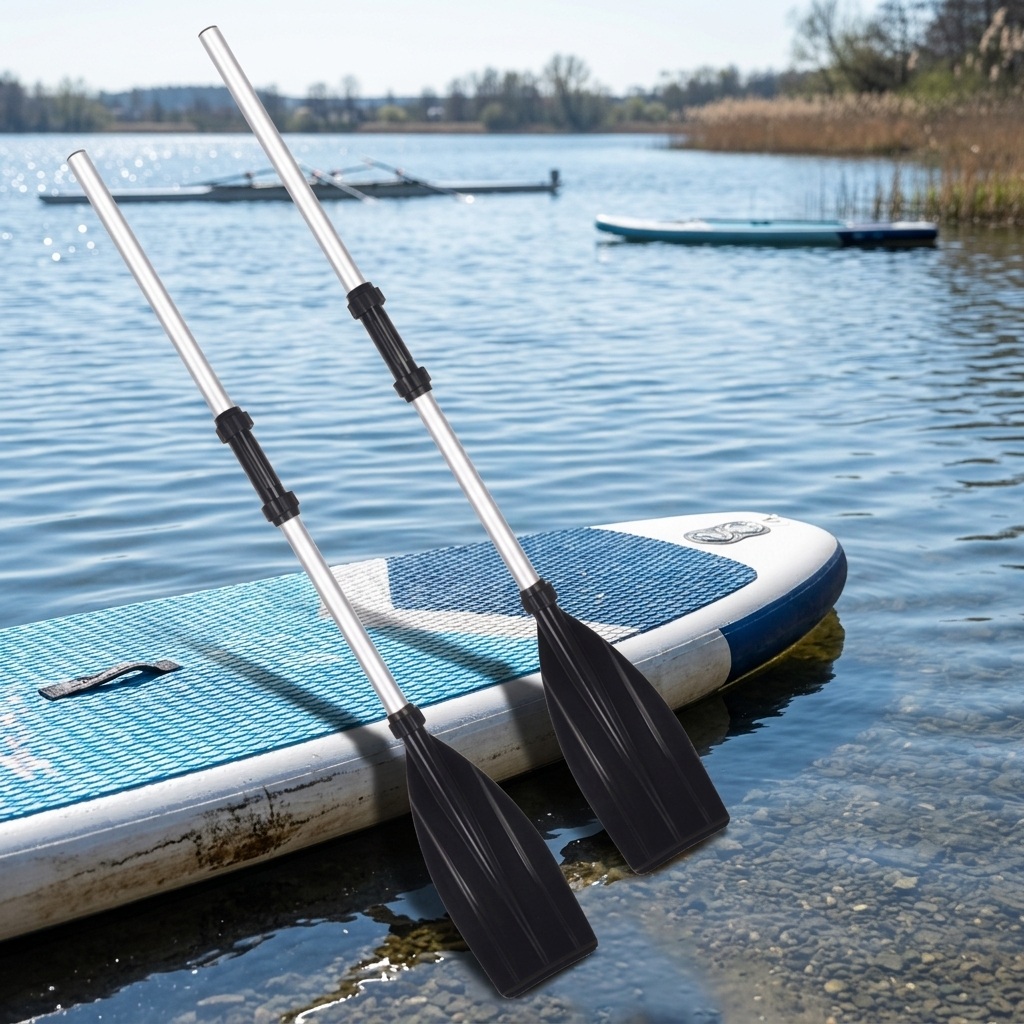 Paddle Wholesale Outdoor Water Sports Aluminum Alloy Rowing Paddle Kayak Inflatable Boat Hand-cranked Thickened Oar Paddleboard