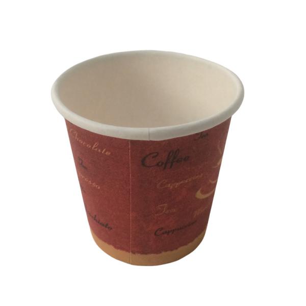 Small 2.5 Oz Red Single Wall Coffee Cups Waterborne Coated Eco Friendly