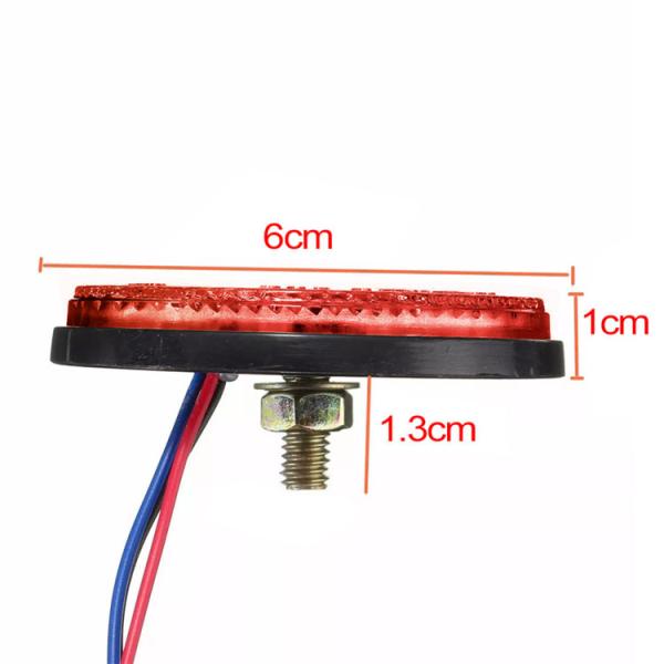 Customizable 12V LED Reflector Brake Turn Signal Round Motorcycle Tail Light for Standards