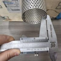 X5Cr-Ni18 304 316 cadre de filtre à eau SS tuyau rond soudé tuyaux métalliques perforés/éléments filtrants perforés