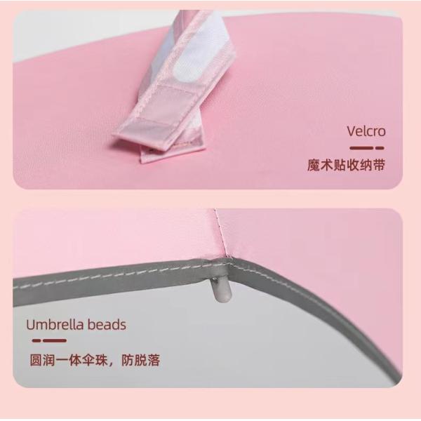 67cm Diameter Cartoon Helmet Umbrella Manual Open Cute Design for Girls UV and Windproof