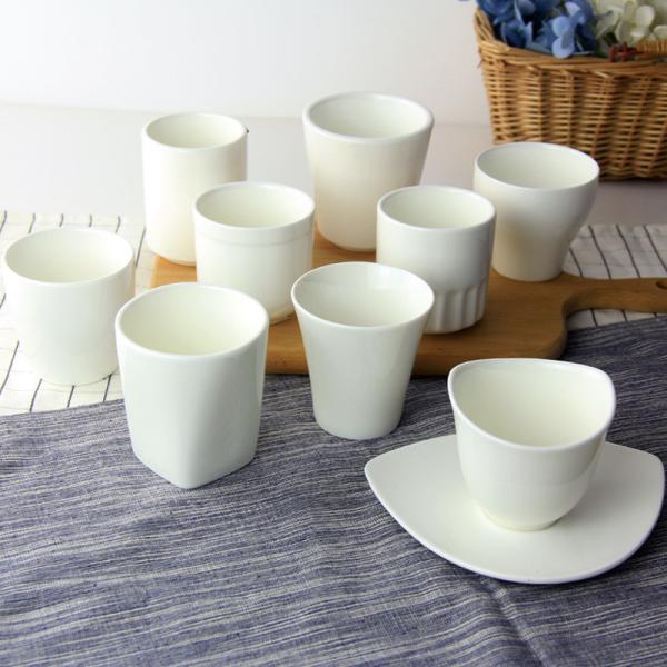 Coastal White Porcelain Tea Cups Porcelain Cups And Saucers FDA EU