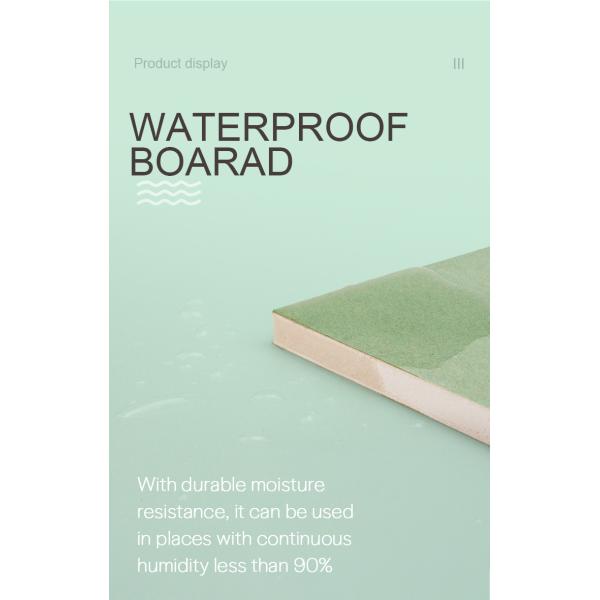 Placa de yeso impermeable de 12 mm 1220x2440 mm para paredes interiores