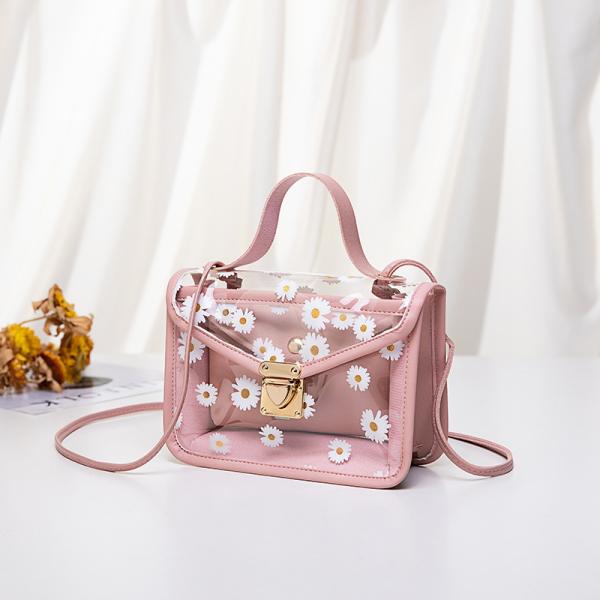 Small Daisy PVC Summer Korean Transparent Models Jelly Cell Phone Customized Tote Bag