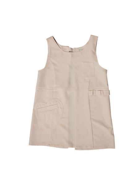 Polyester 80 Cotton 20 Bib Apron Chef Uniform Pink With Princess Seam