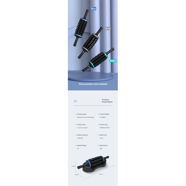Muscle Relaxation Vibration Roller Massager Can Improve Lactic Acid Buildup After Exercise Suitable for Home Office or Gym Use