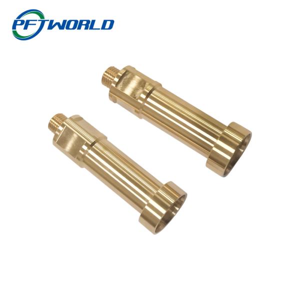 Ouro que lustra as peças de bronze do CNC que fazem à máquina a precisão do equipamento médico dos acessórios