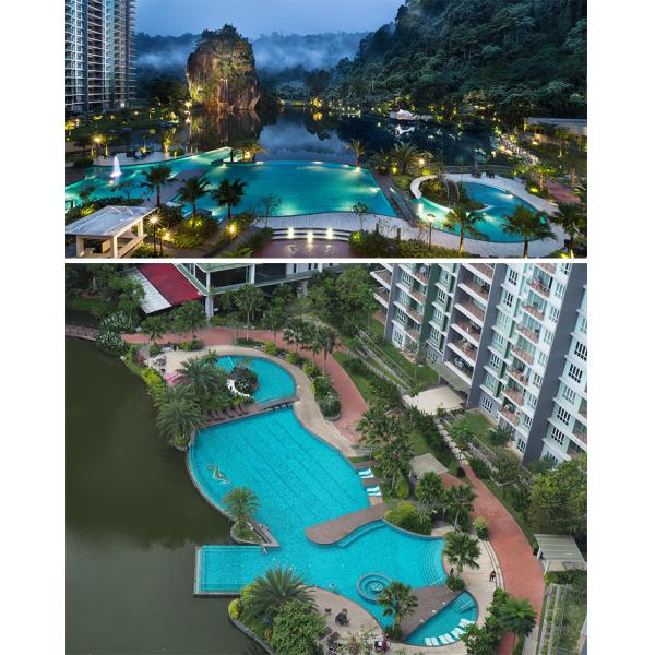 100% импортированная акриловая панель с акриловой пластиной для современного дизайна открытого бассейна