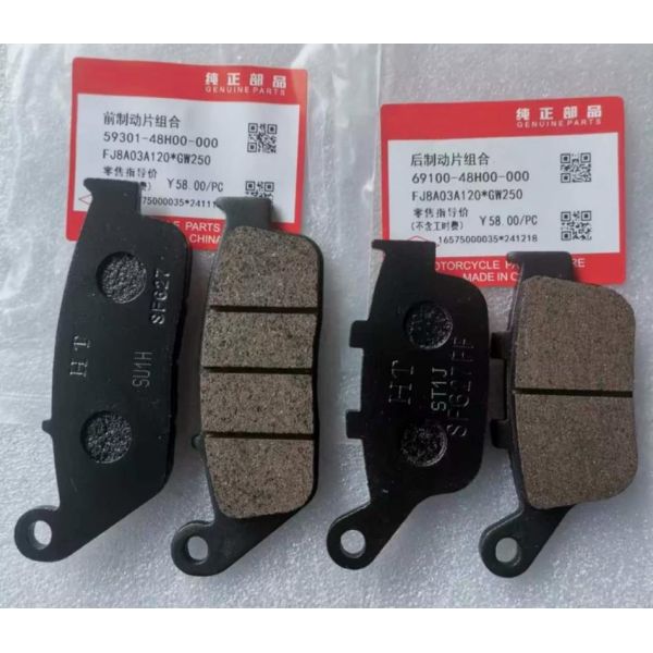 Genuine Motorcycle Front and Rear Disc Brake Pads Set for Suzuki GW250 DL250 GSX250R DR300