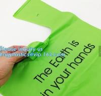 L'usine fournissent le sac de déchets biodégradable de T-shirt de 100%, sac de déchets compostable en plastique de fécule de maïs