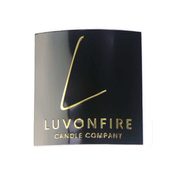 Black Metal Perfume Label Custom Embossable Aluminum Labels Light Luxury