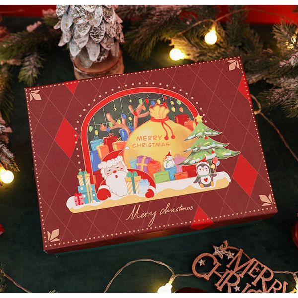 Christmas Cookie Chocolate Biscuit Selection Box Santa Snowman Design