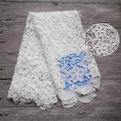 Tela solúvel em água do laço da flor pela rapidez alta da jarda para vestidos das mulheres