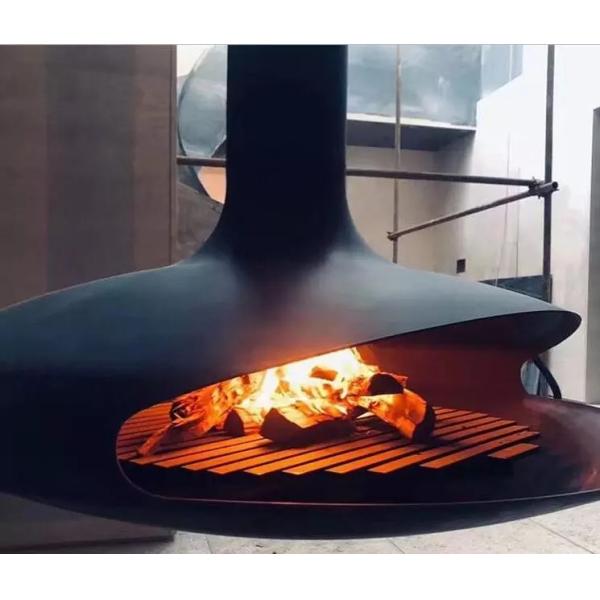 Europe Popular Carbon Steel Suspended Wood Burning Fireplace Hanging Stove
