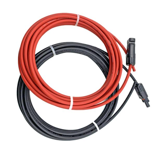 Connecteur hommes-femmes rouge noir IP67 Ring Solar Extension Cable Set