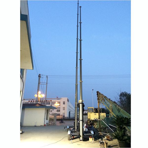 10m locking pneumatic telescopic mast 200kg payloads-mobile telecom mast tower-telescoping mast-radio antenna masts 10