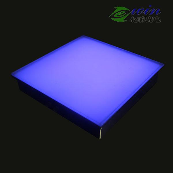 Outdoor decorated brightness solar led glass brick