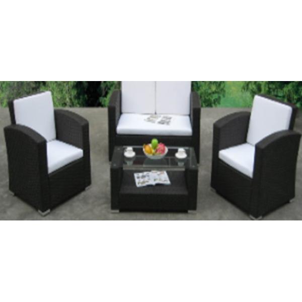 4pcs steel rattan sofa set