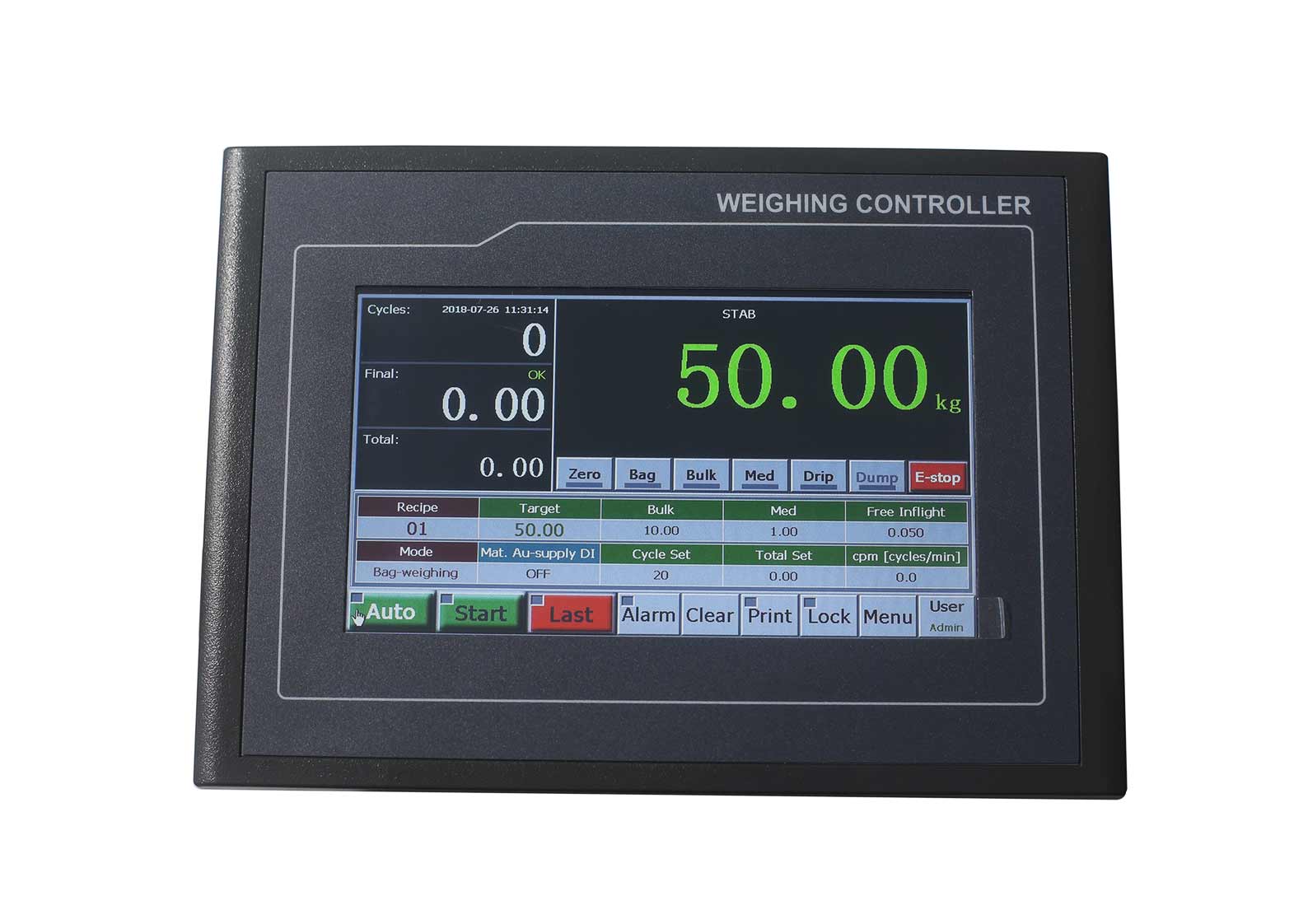 Регулятор Modbus TCP экрана касания TFT кладя в мешки с локальными сетями LAN