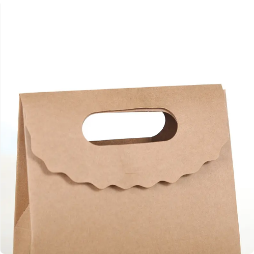 Kraft Bag Die Cut Handle Bolsa De Papel Brown Kraft Paper Packaging Bag Folding Paper Bags For Gifts
